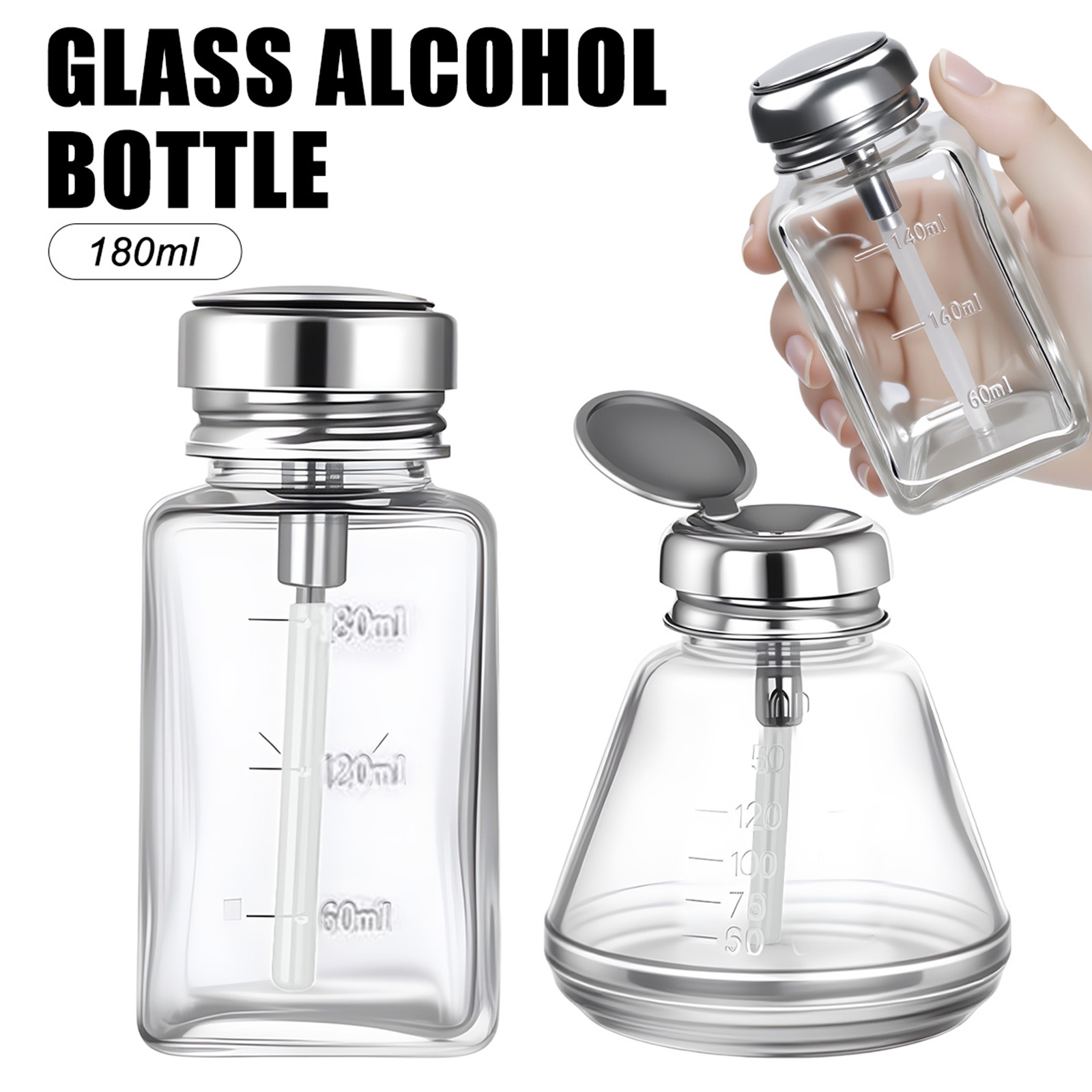 180ml Nail Glass Bottle Press  - Water Bottle Blank บทวิจารณ์และราคา