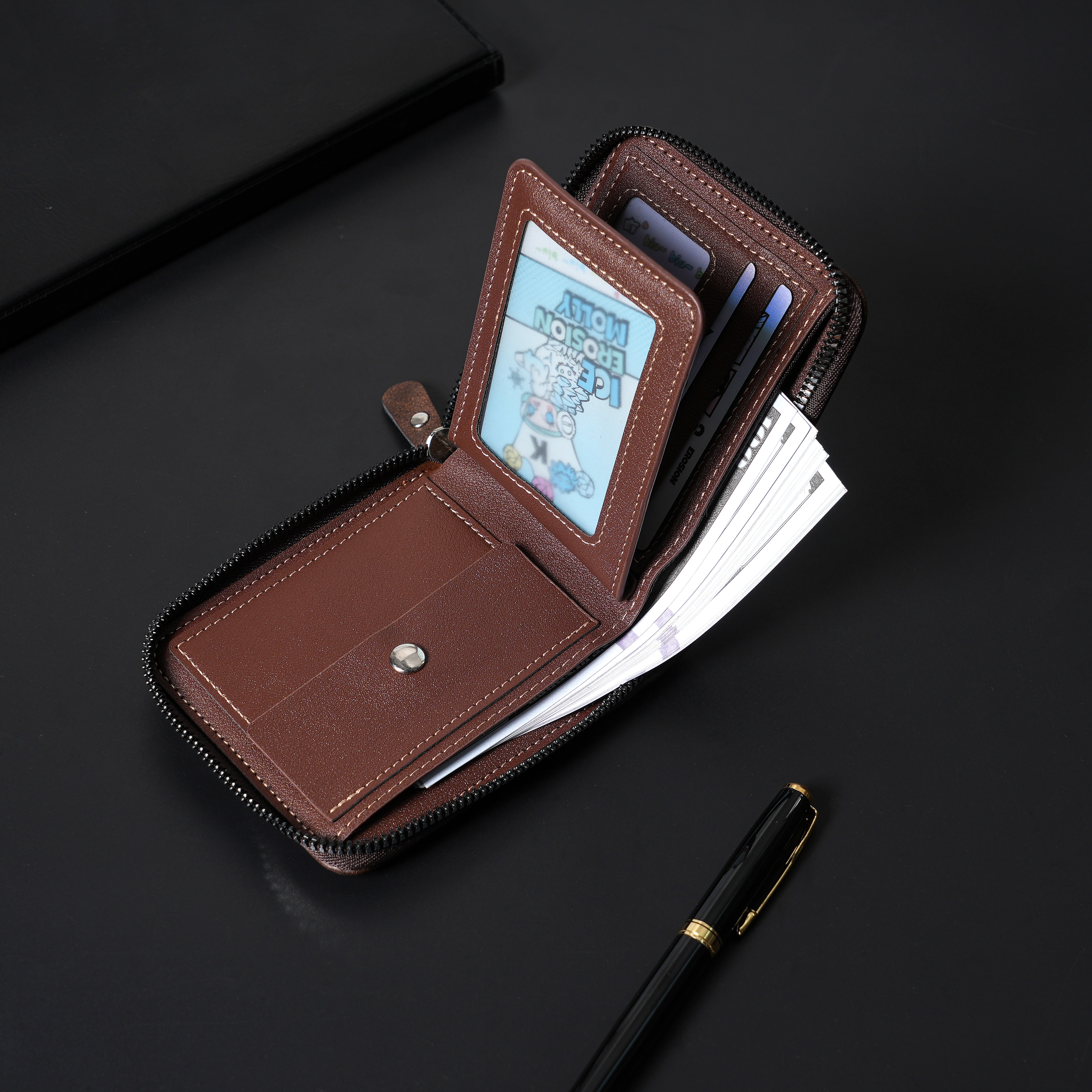 New Men's Zipper Card Holder C - Photo Acrylic Block บทวิจารณ์และราคา