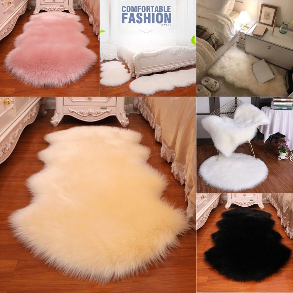 Soft Faux Fluffy Shaggy Rugs A - Door Mat Blank บทวิจารณ์และราคา