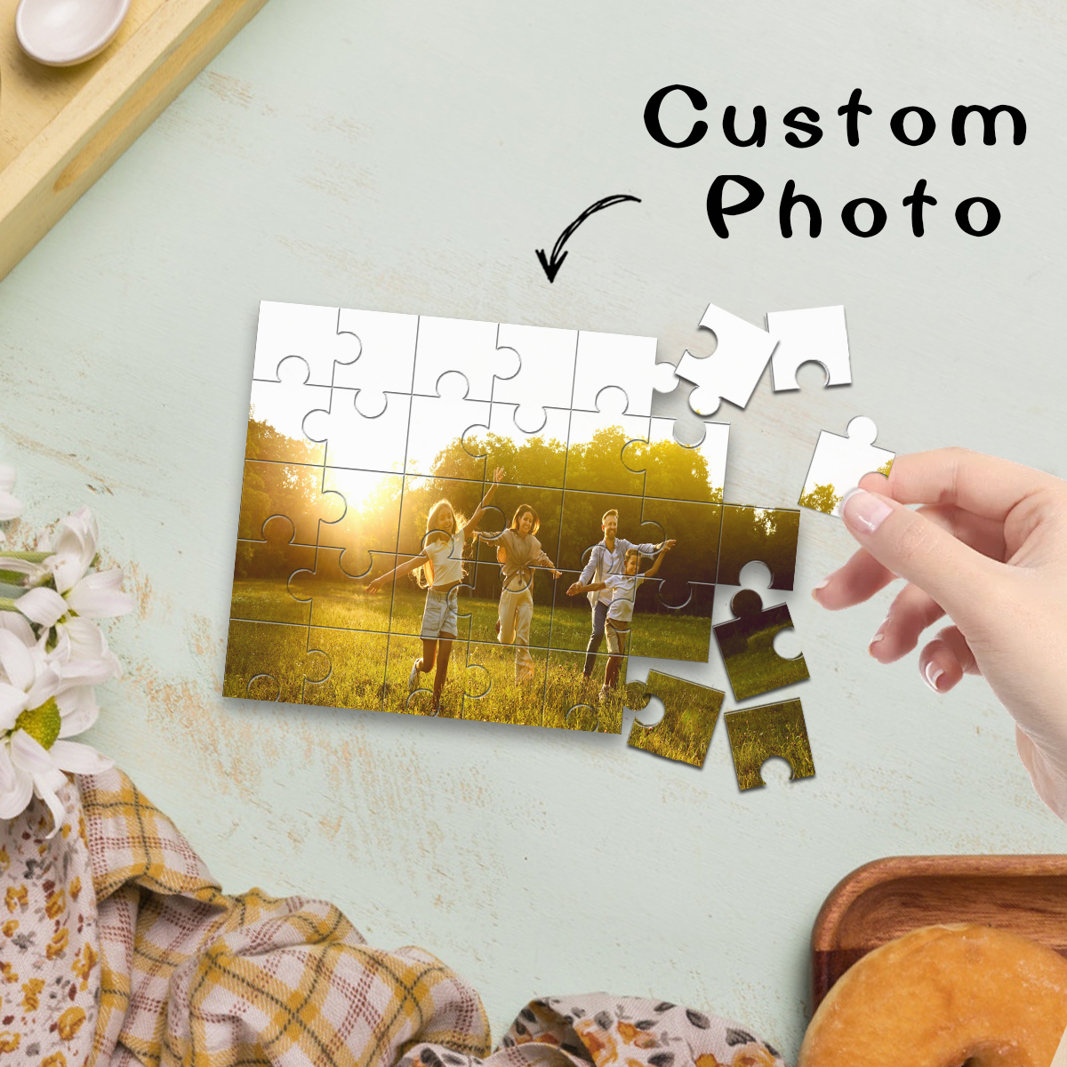 1pc Custom Photo Single Portra - Puzzle Blank White บทวิจารณ์และราคา