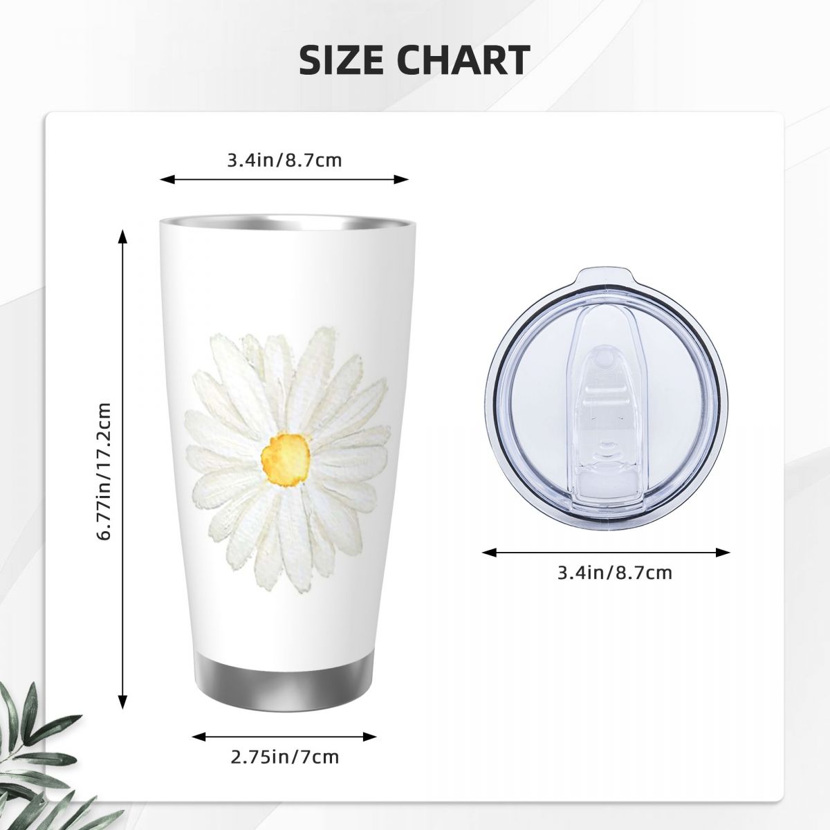 Hand Painted One Little White  - Tumbler 20Oz White บทวิจารณ์และราคา