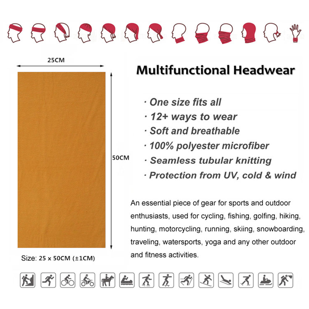 55 Solid Colors Outdoor Sports - Bandana Blank White บทวิจารณ์และราคา