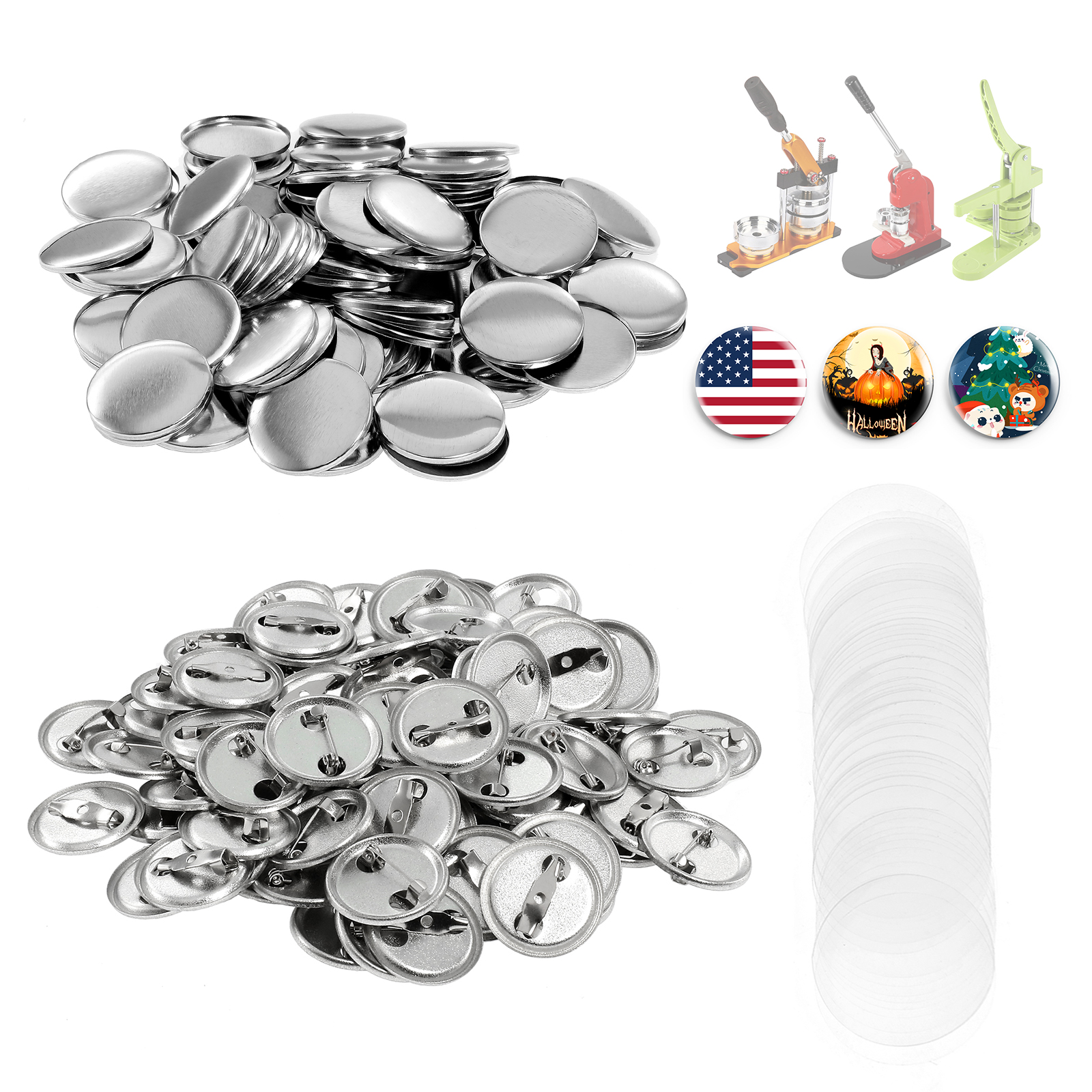 100Pcs Mini DIY Round Mirror M - Button Badge Blank บทวิจารณ์และราคา