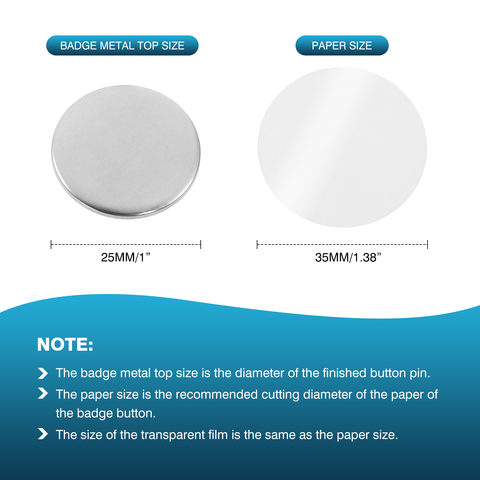 100Pcs Mini DIY Round Mirror M - Button Badge Blank บทวิจารณ์และราคา
