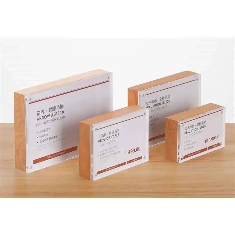Desk Price Card Display Magnet - Photo Acrylic Block บทวิจารณ์และราคา