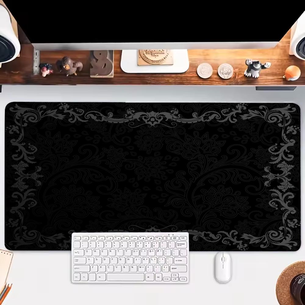 Black Flower Lace Mouse Pad La - Mouse Pad Blank Sublimation บทวิจารณ์และราคา