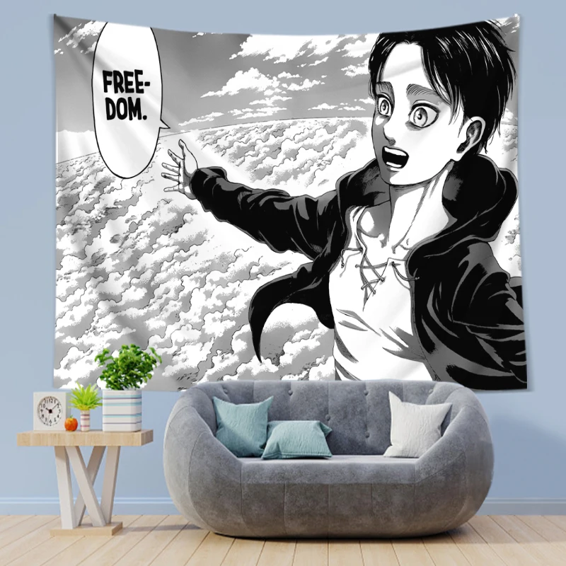 Eren Yeager Freedom Manga Post - Canvas Wrap Ready บทวิจารณ์และราคา