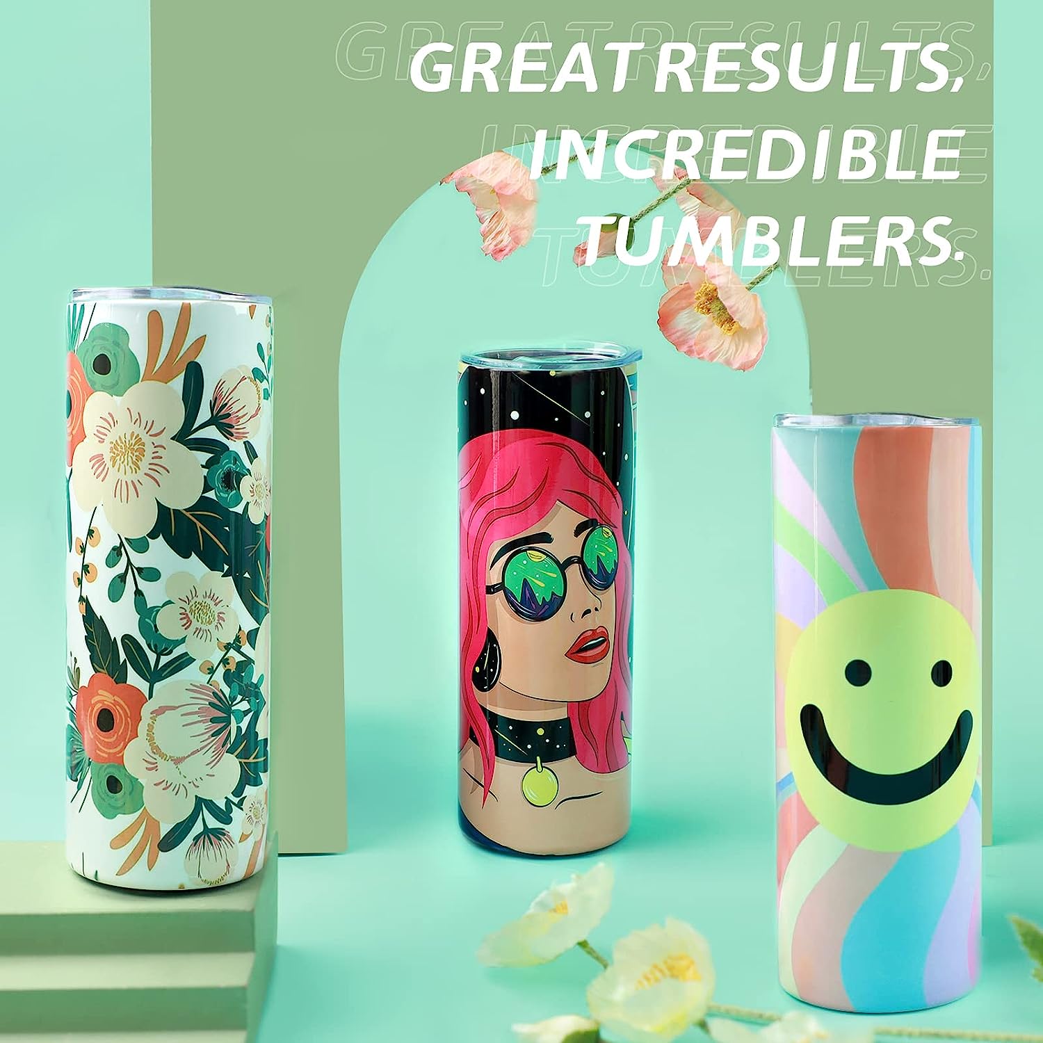 HTVRONT 8pcs Stainless 20 OZ S - Sublimation Mug White บทวิจารณ์และราคา