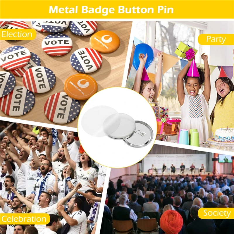 100Set Blank Badge Pin Button  - Button Badge Blank บทวิจารณ์และราคา