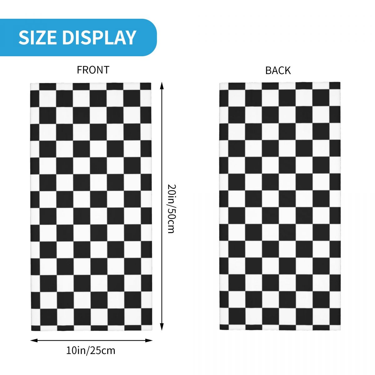 Black And White Checkered Band - Bandana Blank White บทวิจารณ์และราคา