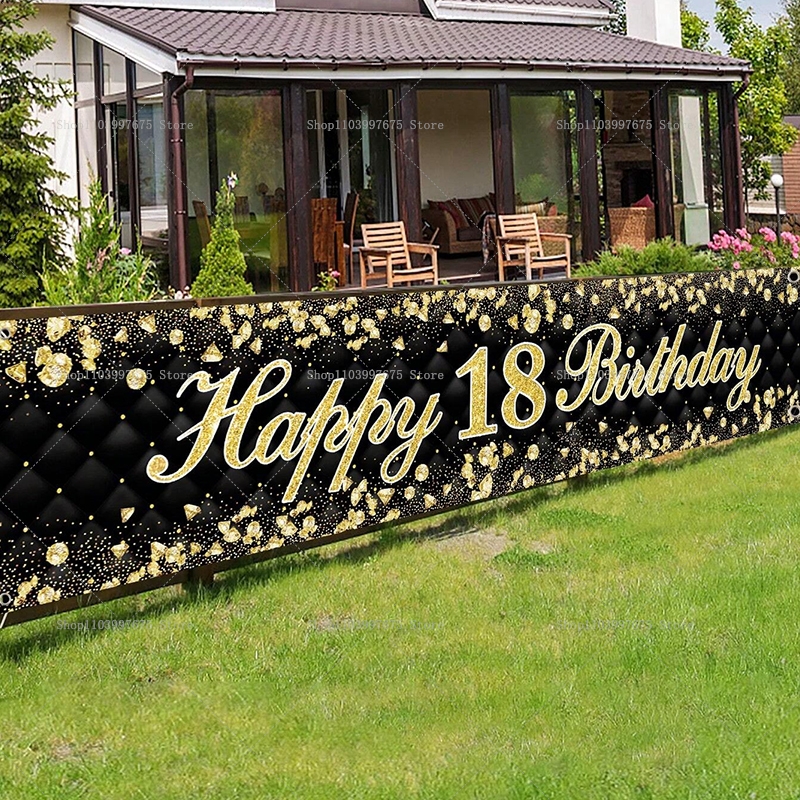 Happy 18th Birthday Banner Dec - Yard Sign Blank บทวิจารณ์และราคา