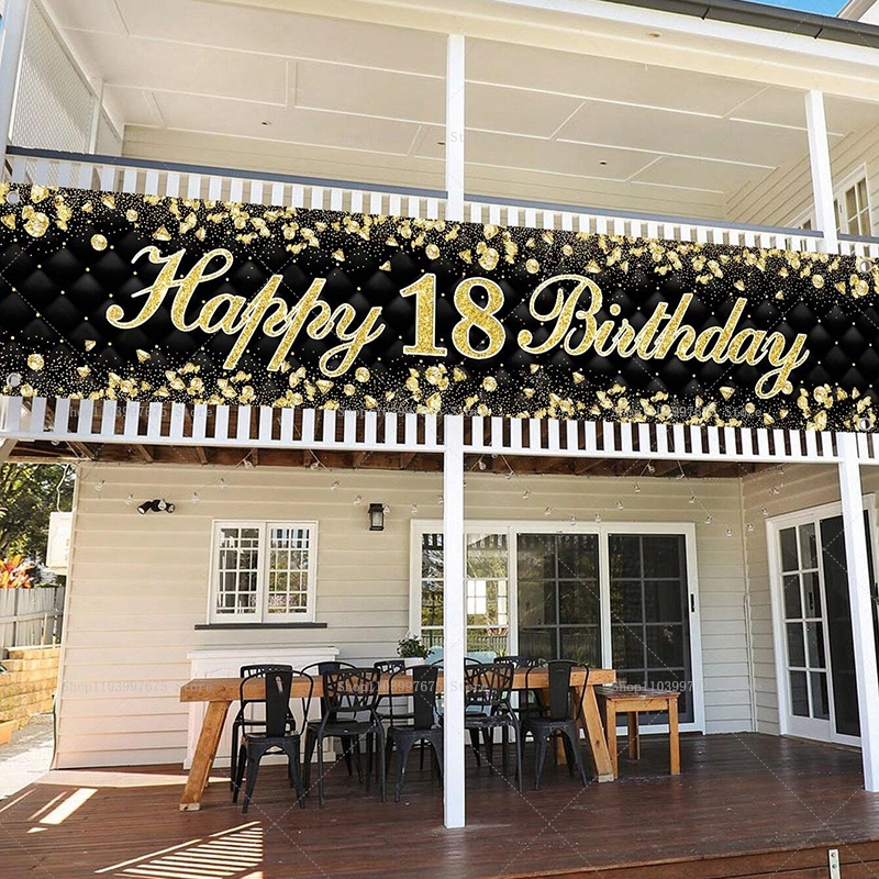 Happy 18th Birthday Banner Dec - Yard Sign Blank บทวิจารณ์และราคา