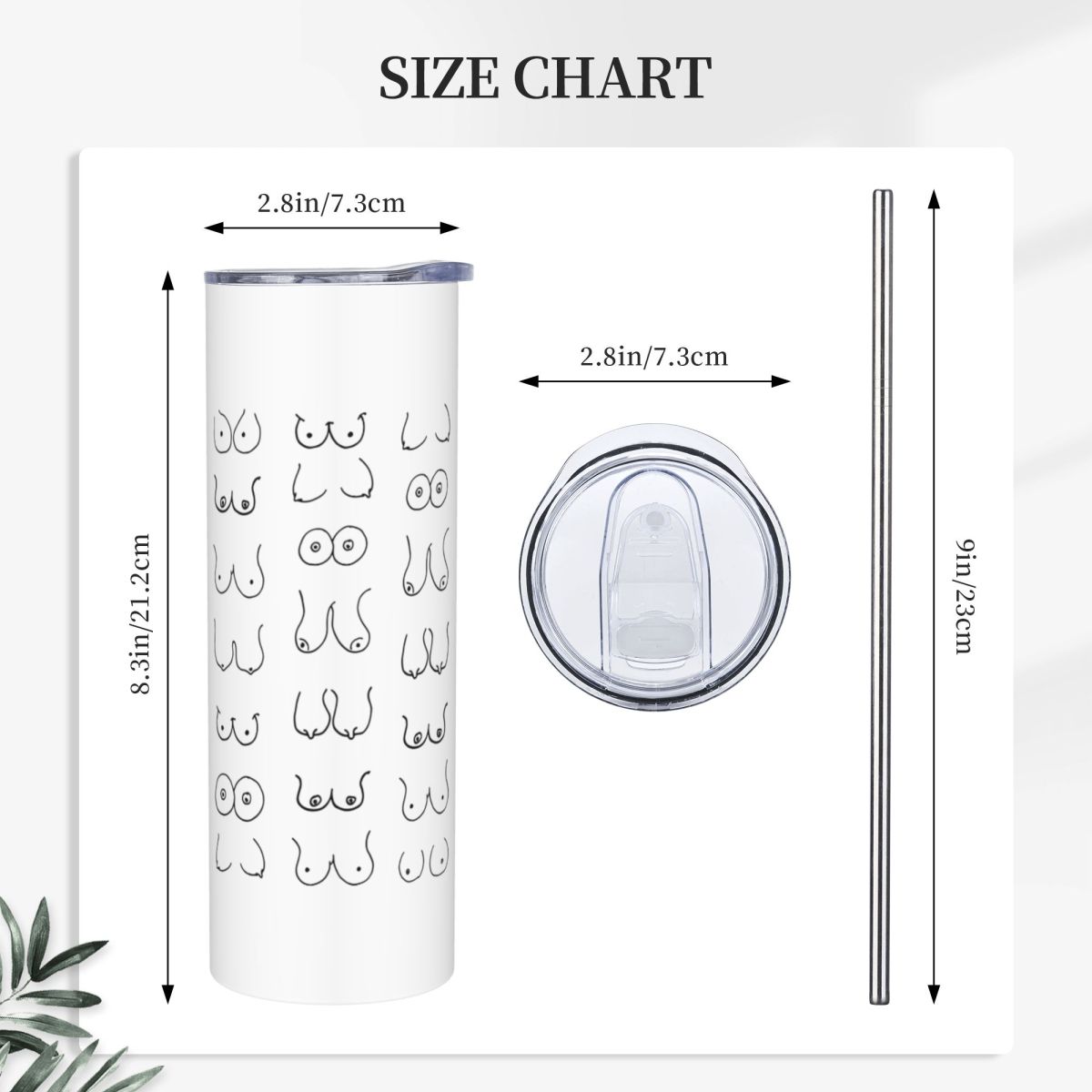 Black And White Tits Drawing S - Tumbler 20Oz White บทวิจารณ์และราคา