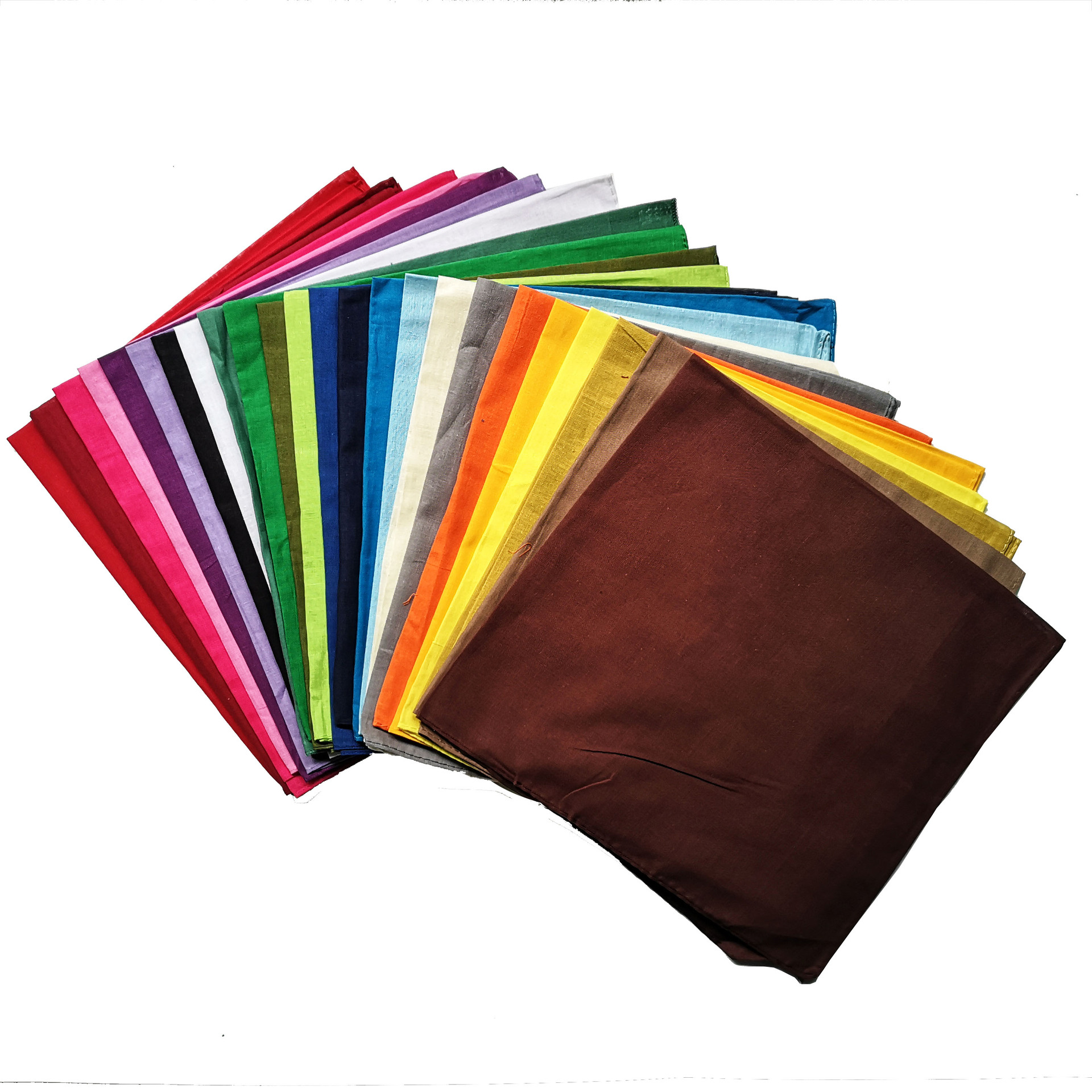 100%Cotton Cotton solid color  - Bandana Blank White บทวิจารณ์และราคา