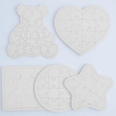 5Pcs White Blank Jigsaw Puzzle - Puzzle Blank White บทวิจารณ์และราคา