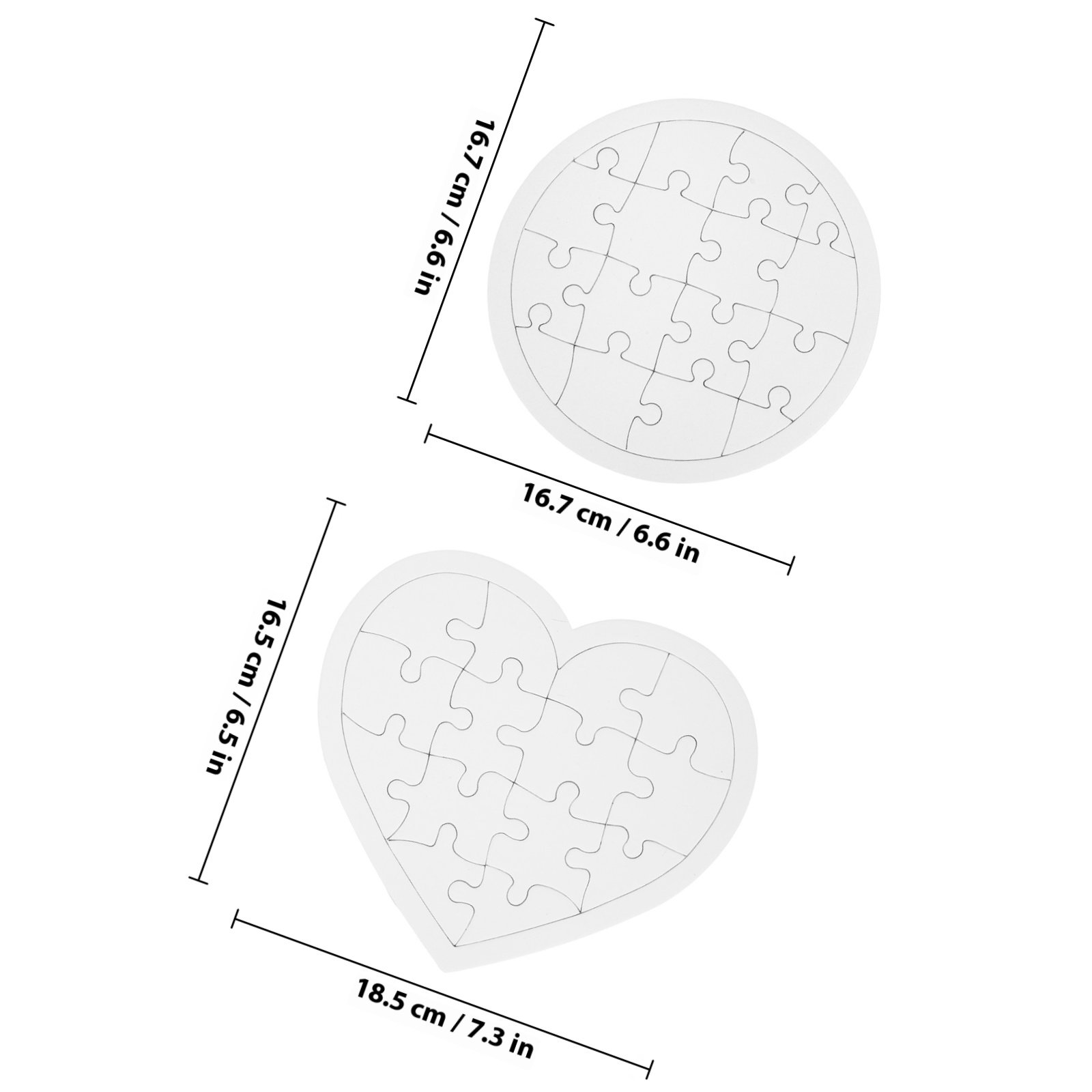 10Pcs Blank Kid DIY Puzzles Wh - Puzzle Blank White บทวิจารณ์และราคา