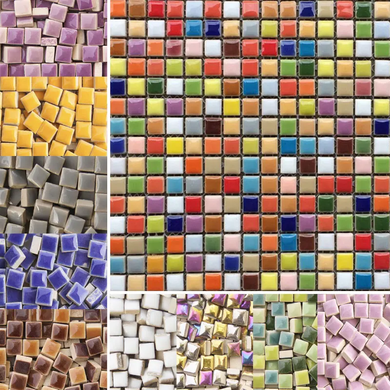 100g DIY Ceramic Mosaic Tiles  - Ceramic Tile Blank บทวิจารณ์และราคา