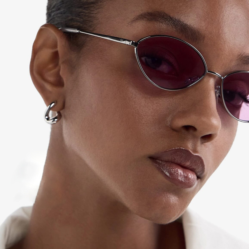 Retro Cat eye Woman Sunglasses - Metal Photo Panel บทวิจารณ์และราคา