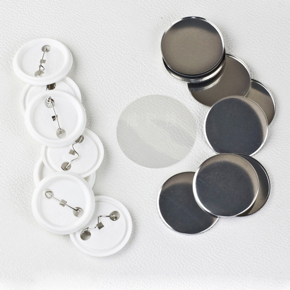 100Pcs/set Plastic Blank Badge - Button Badge Blank บทวิจารณ์และราคา