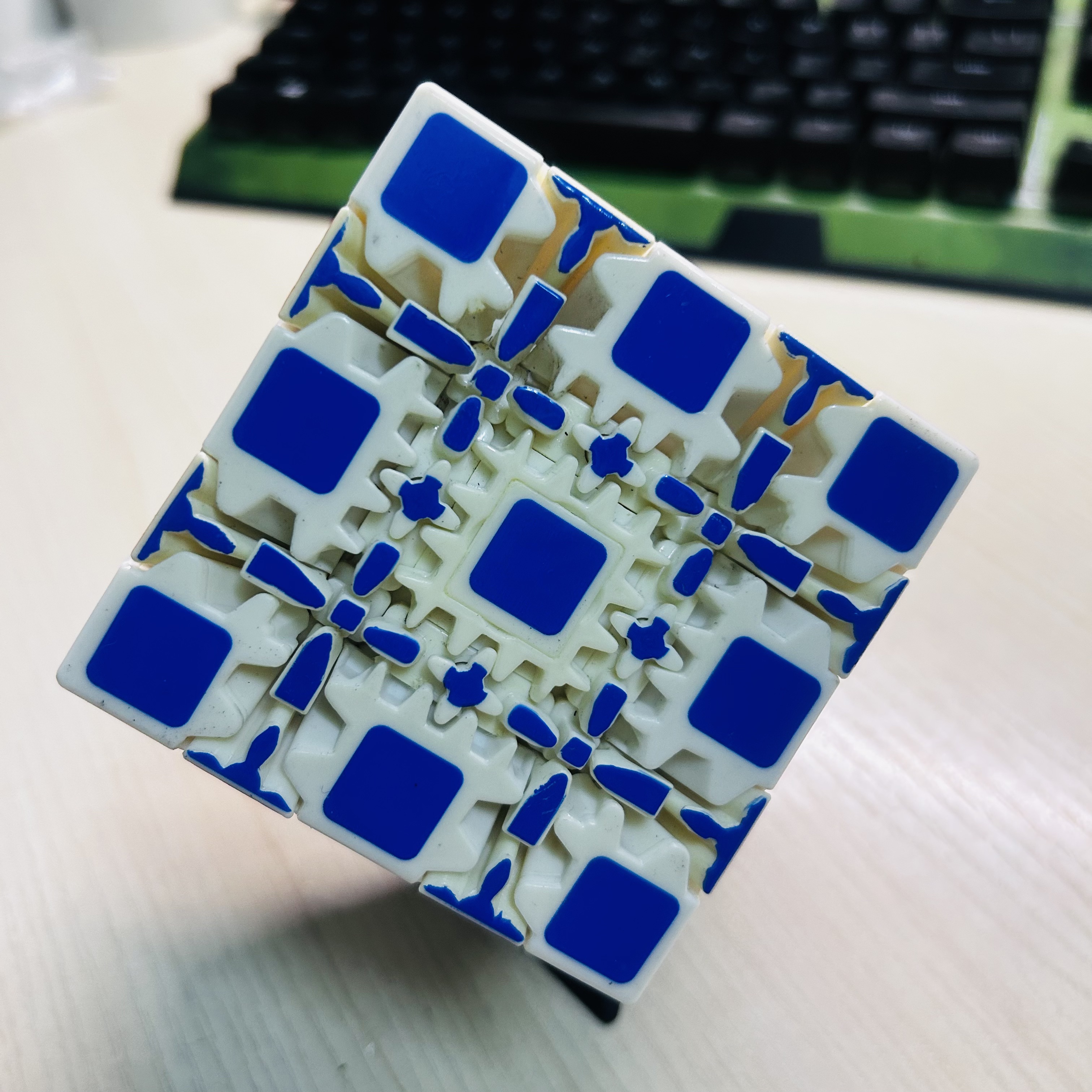 Collection Cube 5x5 Gear Cube  - Puzzle Blank White บทวิจารณ์และราคา