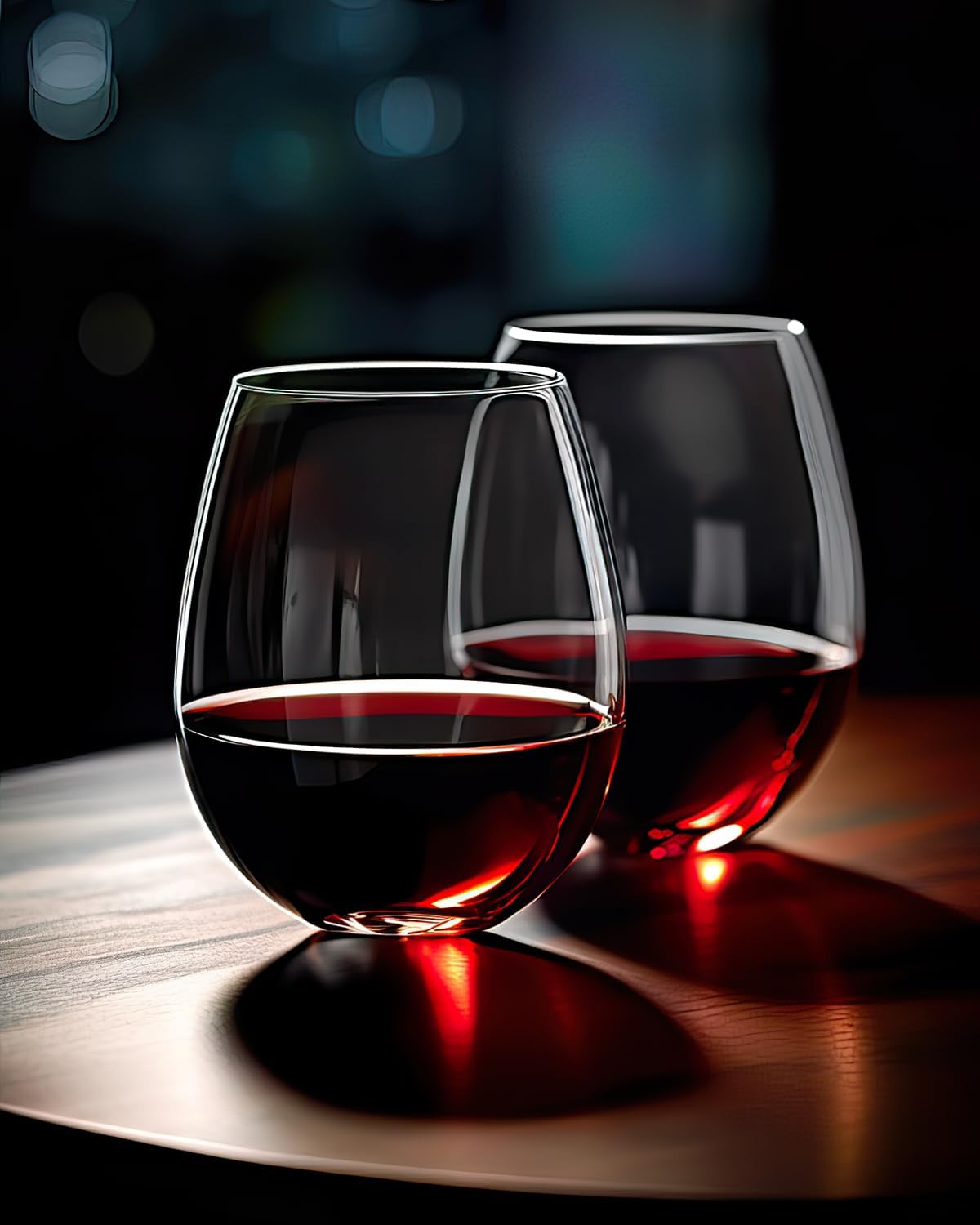 Stemless Wine Glasses Set of 4 - Tumbler 20Oz White บทวิจารณ์และราคา